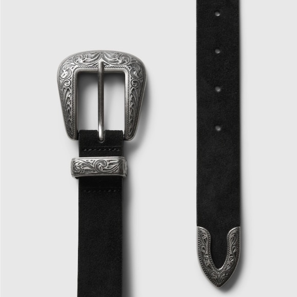 Gap Black Suede Western Belt